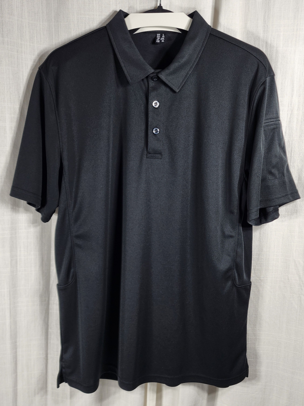 Men's Black Performance Polo — Breathable Short-Sleeve Shirt